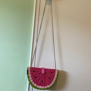 NWT Kate Spade Watermelon wicker purse